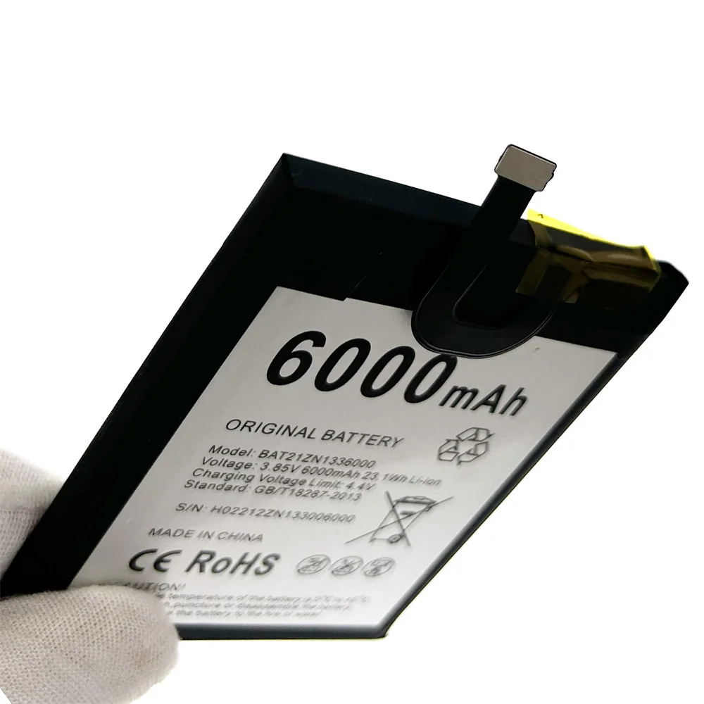 100% Original 6000mAh V20 Battery For Doogee V20 Genuine Li-Ion Rechargeable Bateria 6000mAh BAT21ZN1336000 LiIon Batteries