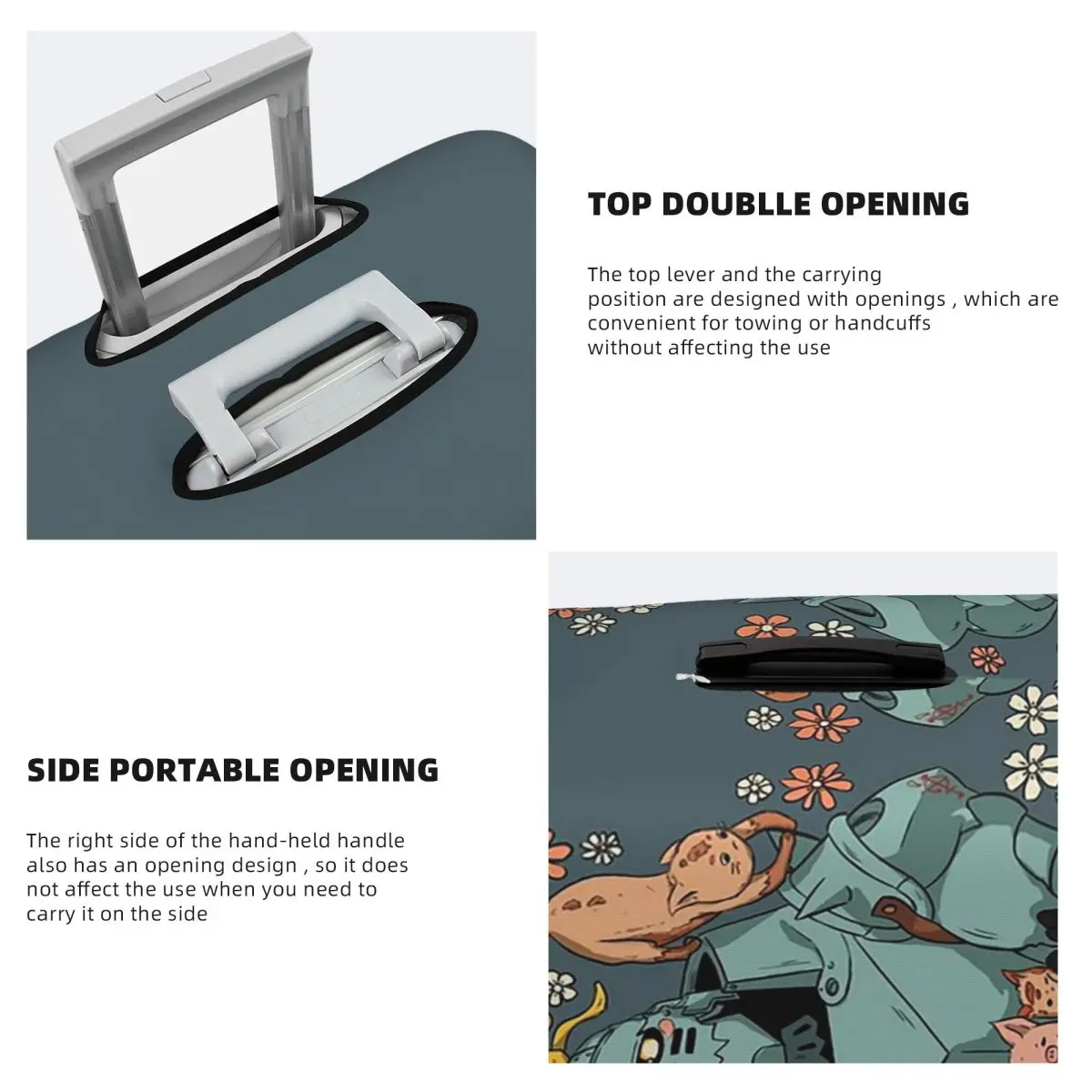 Fullmetal Alchemist Mala Capa de proteção elástica para bagagem de viagem Capa protetora para 18-32 polegadas