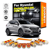 ZUORUI 12Pcs Interior LED Dome Light Kit For Hyundai Santafe Santa Fe MK3 DM 2013 2014 2015 2016 2017 2018 Car Bulbs Accessories