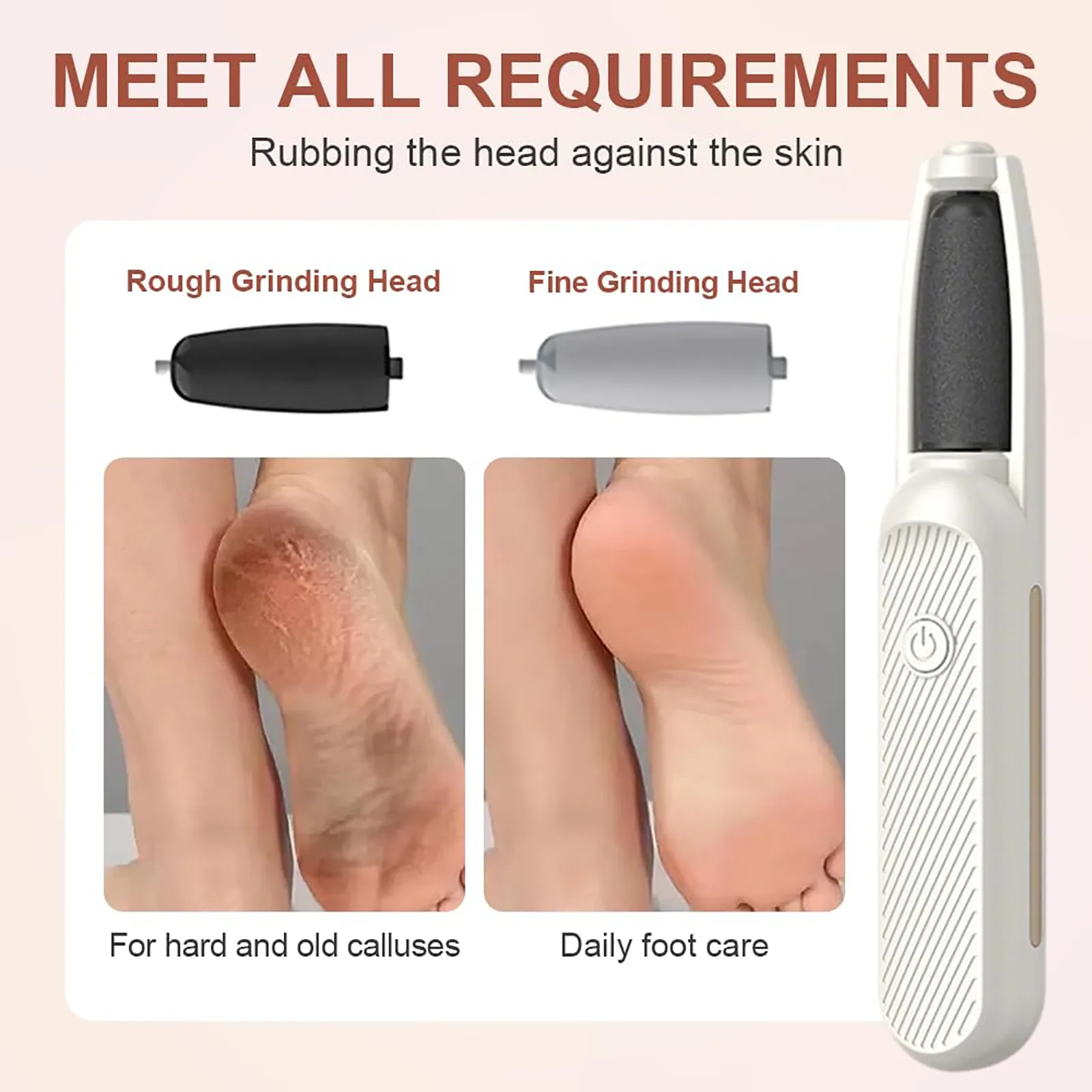 죽은 피부를 제거하기위한 조정 가능한 속도 휴대용 전기 발 그라인더 전기 발 수리 및 피부 연삭 기계