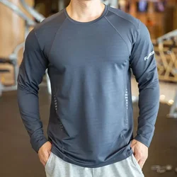 Hohe Qualität Lauf Shirt Tops Kleidung Männer Gym Sport T-shirt Quick Dry Kompression Swearshirt Fitness Atmungsaktive Sportswear