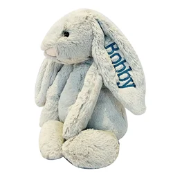 Embroidered Plush Bunny toys With Child'S Name HandMade Custom name Plush Toy Child'S First Easter boys girl kids christmas Gift