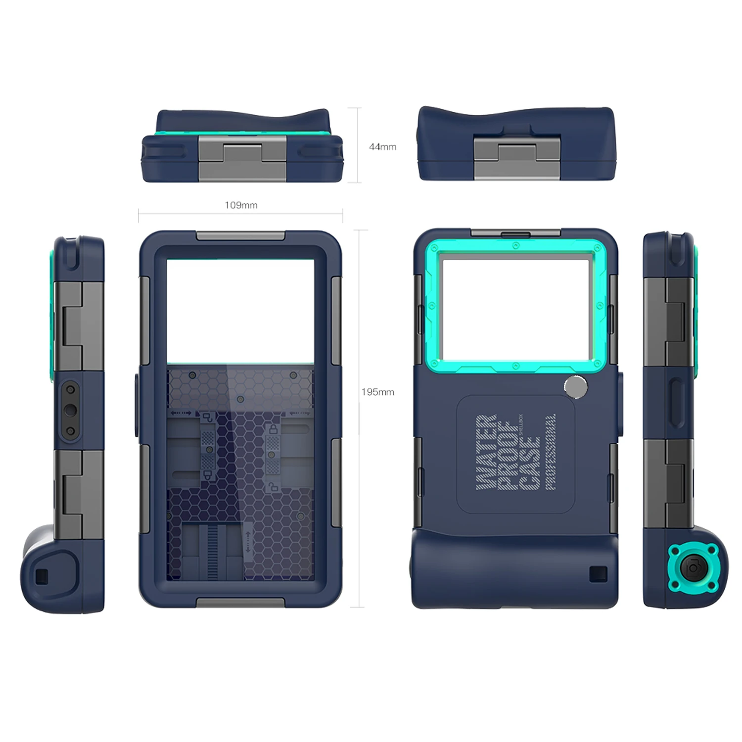 Shellbox Neu verbesserte mehrfarbige IP68-Standard-15 m/50 Fuß wasserdichte Handyhülle für Tauch-/Schwimmfotografie, professionelles Tauchen 8