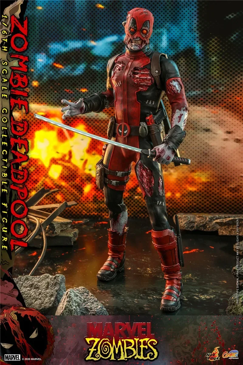 

New Spot Hottoys Ht 1/6 Marvel Zombie Deadpool Comic Version Cms06 Toy