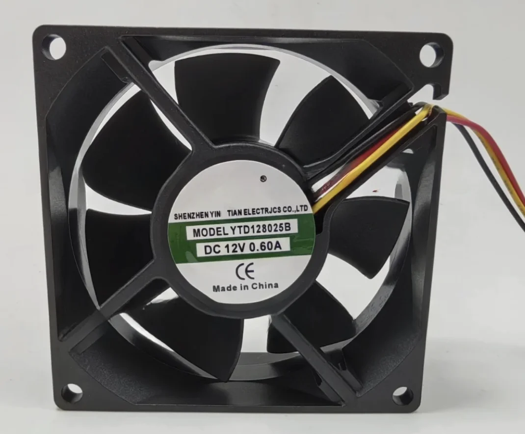

Square Cooling Fan For YINGTIAN YTD128025B 80*80*25MM 8CM 0.60A 3 Lines DC12V