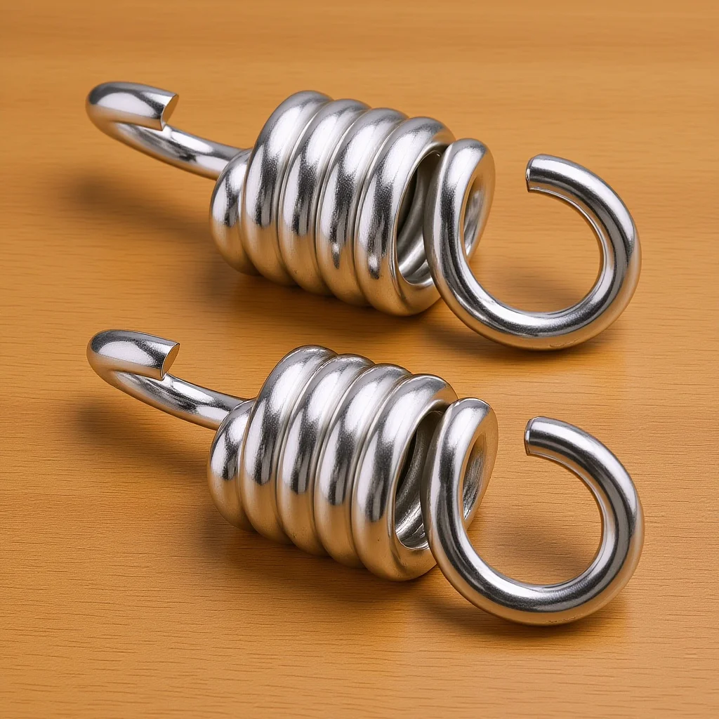 2 قطعة نوابض متأرجحة من الفولاذ المقاوم للصدأ شديدة التحمل لكرسي أرجوحة الشرفة معلقة وأجهزة بديلة طقم زنبركي مزدوج #1