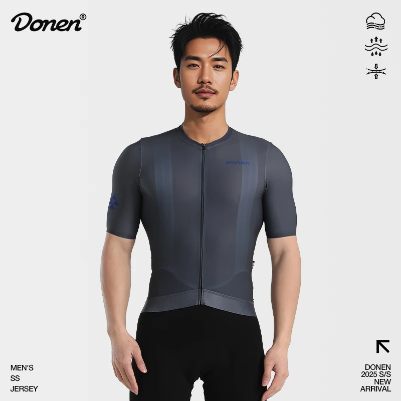 

DONEN Cycling Jersey Short Sleeves Men Summer UPF50+ Sun Protection Breathable High Elasticity With Pockets MTB Road Bike Top Cl