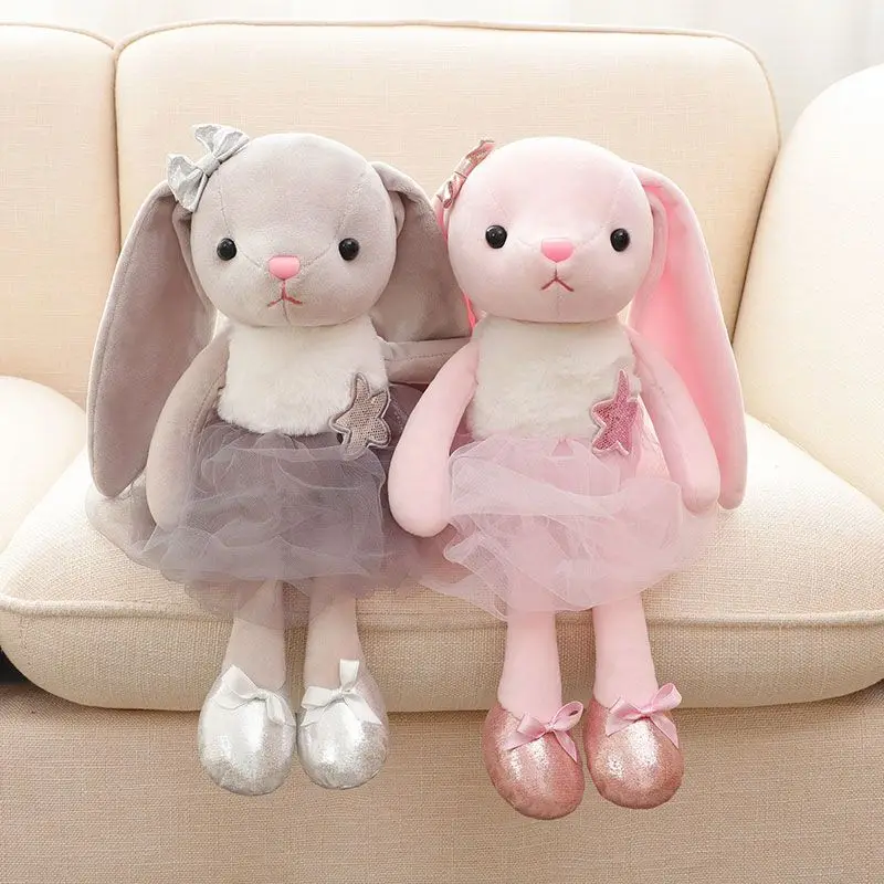 Cute Ballet Stuffed Bunny Plush Toys Children Long Ears Bunny Plush Doll Appease Stuffed Toys Baby Toys For Sleeping