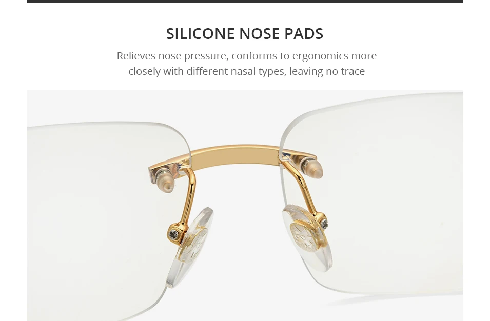 HEPIDEM Buffalo Horn Brille Männer Luxus Berühmte Marke Design Randlose Brillen Rahmen Frauen Rahmenlose Weiß Buffs Holz Brillen – Detail 4