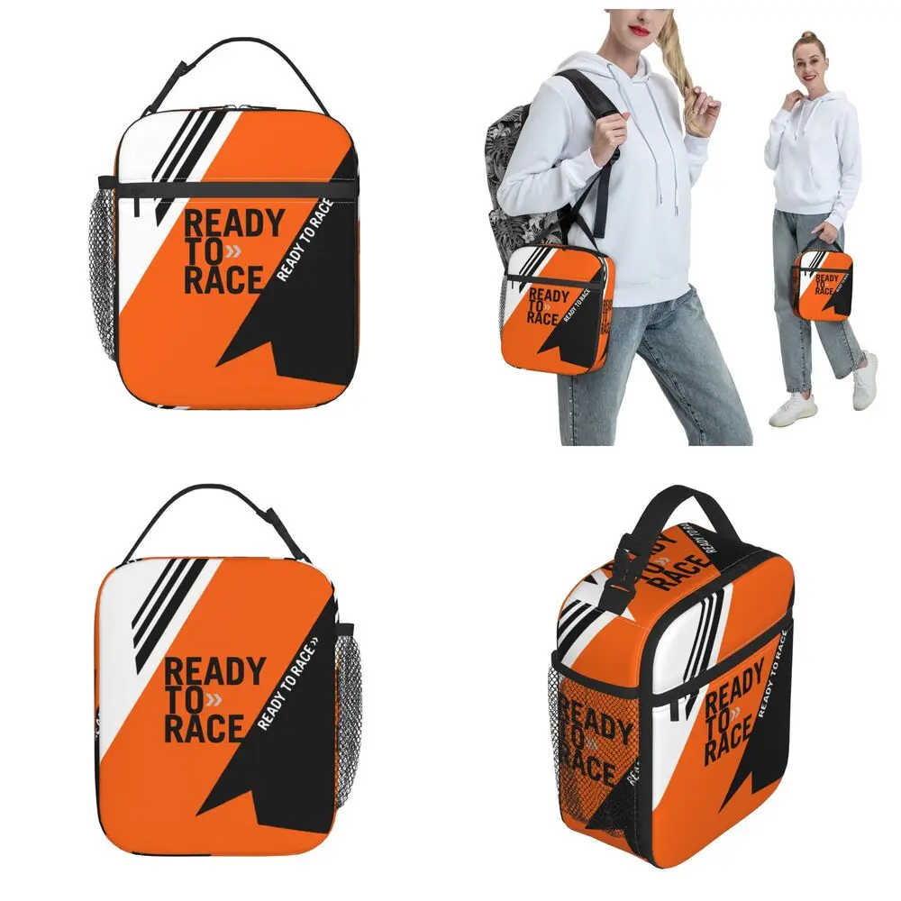 Ready To Race Thermal Insulated Lunch Bags Motorbike Ride Bike Life Drift Bitumen Container Storage Food Box