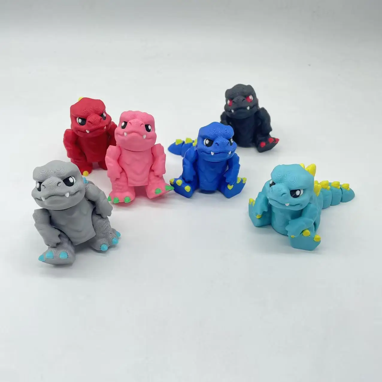 3D Printed Godzilla Action Figure Q version Toys Monster Figure Joint Model Desktop Ornament Gift xmas gifts