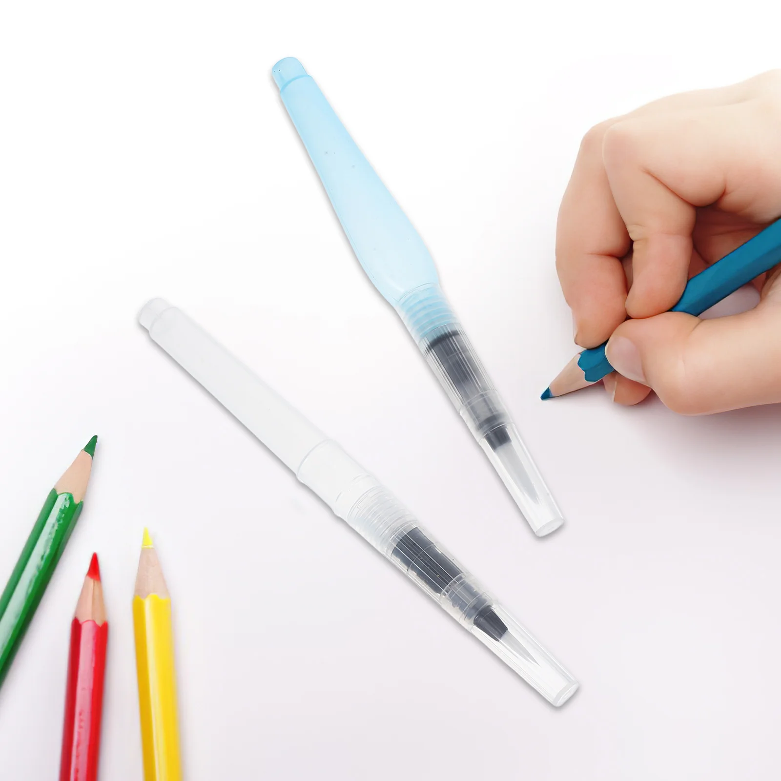 10 قطع من فرش المياه القابلة لإعادة الملء لرسم الخط الدقيق بالألوان المائية ومزج الفنانين والهواة وعلامات المياه #2