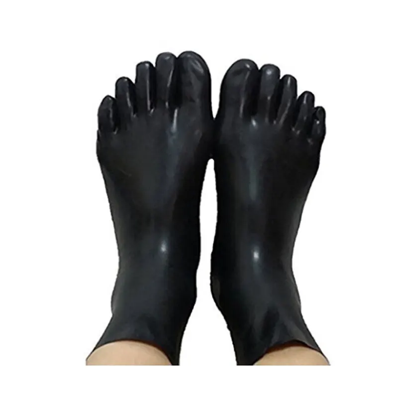 One time molding Unisex latex fetish sock rubber 5 toes socks short sock Latex Fetish Socks No splicing