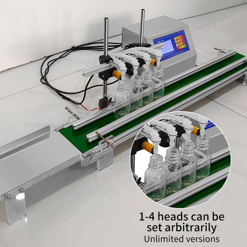 

Высококачественная автоматическая 4-головочная машина для фасовки на конвейерной ленте с интеллектуальным управлением и открытой цепью из нержавеющей стали заводского производства