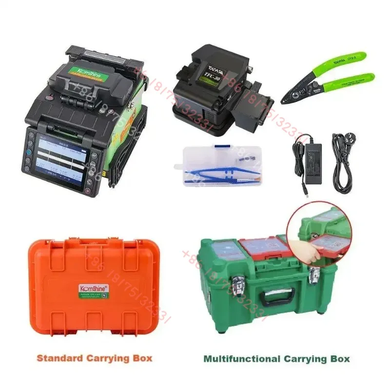 DHL UPS FedEx Komshine GX39 Mulit-Language Fusion Splicer FTTx V-groove Core Alignment Single Fiber Optic Splicing Machine