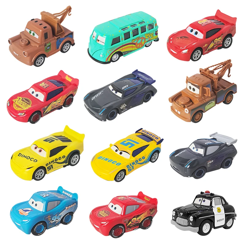 4/6個セット ディズニー ピクサー カーズ2 3 おもちゃ プルバック ライトニング・マックィーン ミニ ダイキャストメタル ジャクソン・ストーム ラミレス フィルモア 子供向けギフト