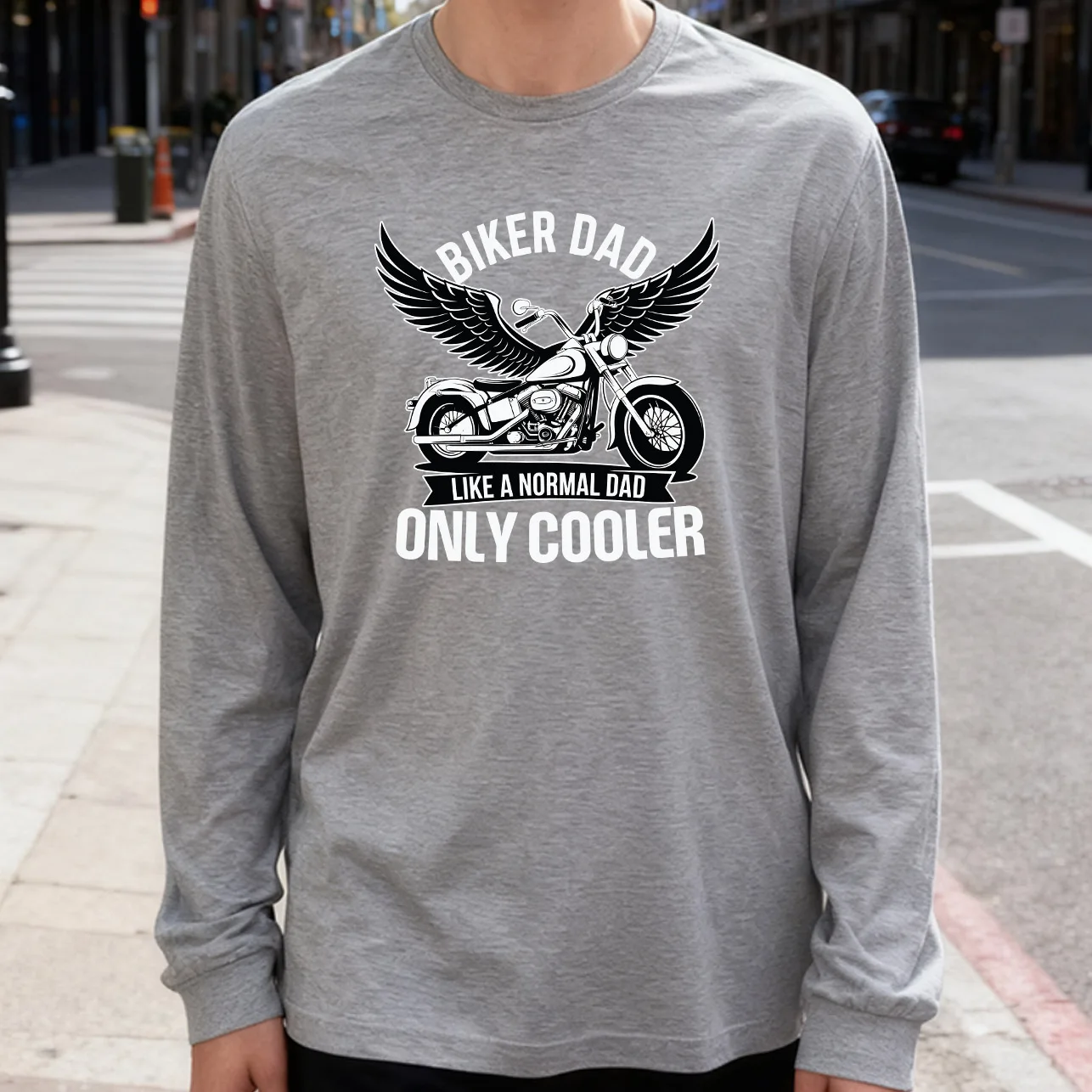 Only Cooler Men's Long Sleeve Tee 100% Cotton 180g Crew Neck Casual Daily Style Soft and Breathable