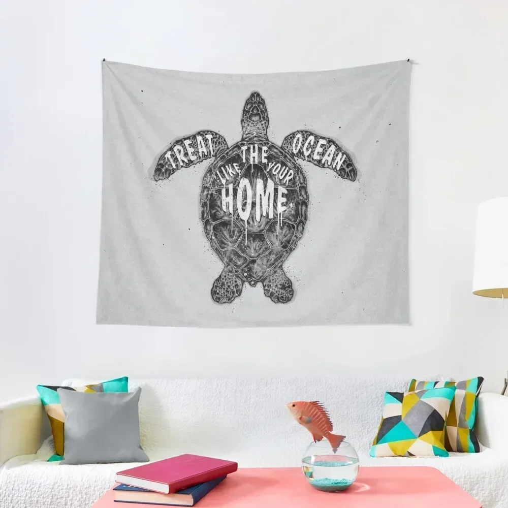 

OCEAN OMEGA (MONOCHROME) Tapestry Room Decor Cute Nordic Home Decor Wall Coverings Tapestry