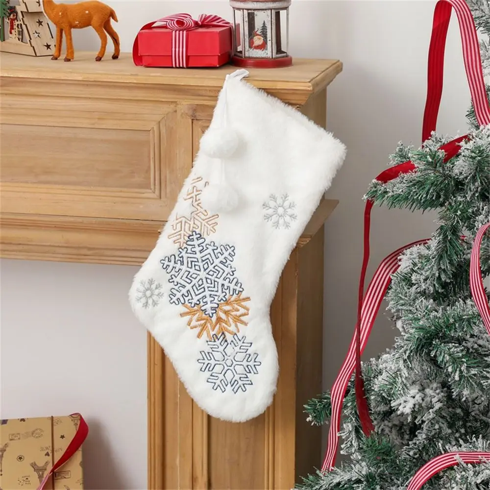 

Santa Stockings Xmas Tree Ornament Man Woman Lady Decorations Present Pocket Hanging Socks Candy Bag Christmas Stocking Sack