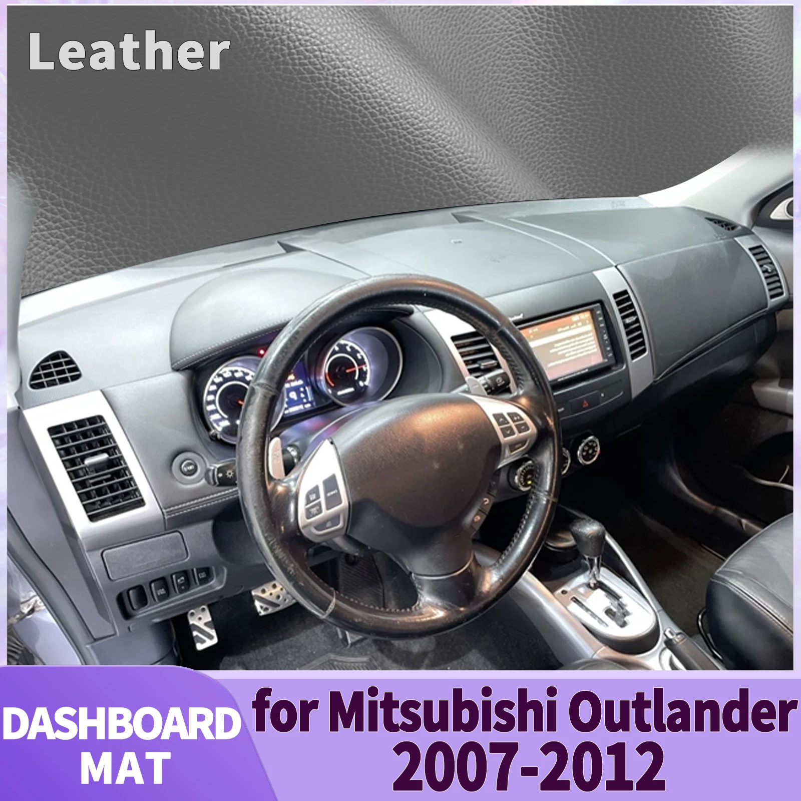 

fit for Mitsubishi Outlander 2007 2008-2012 LOGO Car Accessories Dashmat Dashboard Cover Pad DashMat Sunshade Protective Carpet
