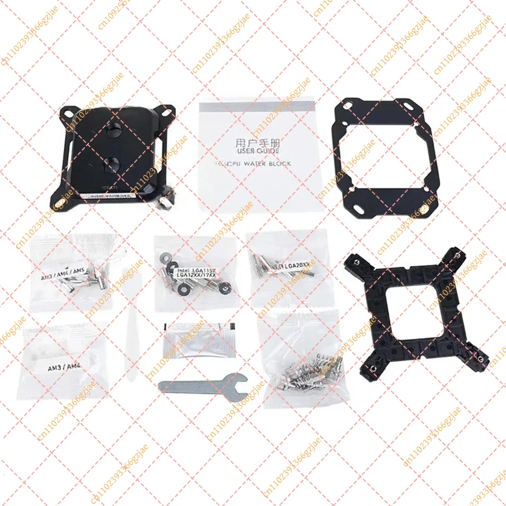 CPU Water Cooling Block Head for LGA1700 LGA1851 AM4 AM5 Socket, PC Liquid Cooler Plate
