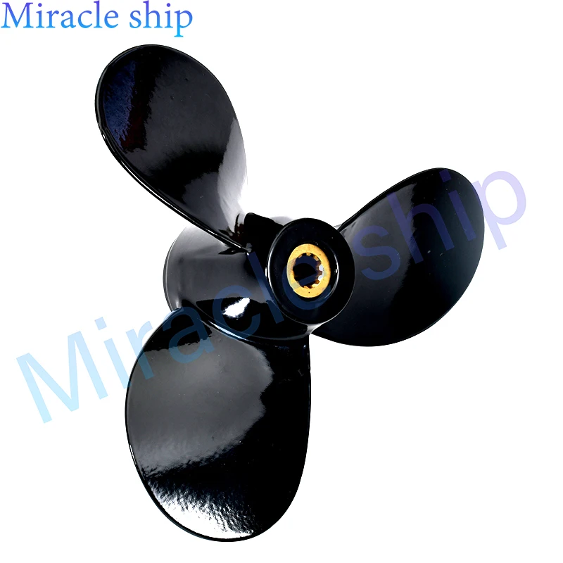 Propeller 7 1/2x7 Fit Suzuki Outboard Engine 4T DF4 DF5 DF6 10 Tooth Spline RH 58110-91JN0-019 Boat Motor Replaces Parts