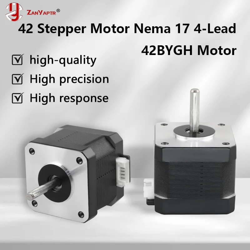 1.5A 42 Stepper Motor Nema 17 4-Lead 42BYGH Motor 17HS4401S Stepper Motor with 4 Pin Dupont Cable 3D Printer Parts