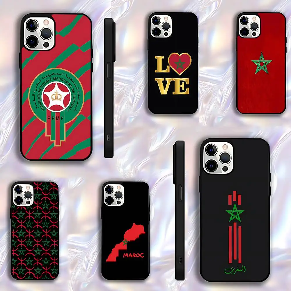 

Morocco-Flag Phone Case For iPhone 17,16,15,14,13,12,11,Pro,Max,Plus,E,Air,Mini Protective Black Cover