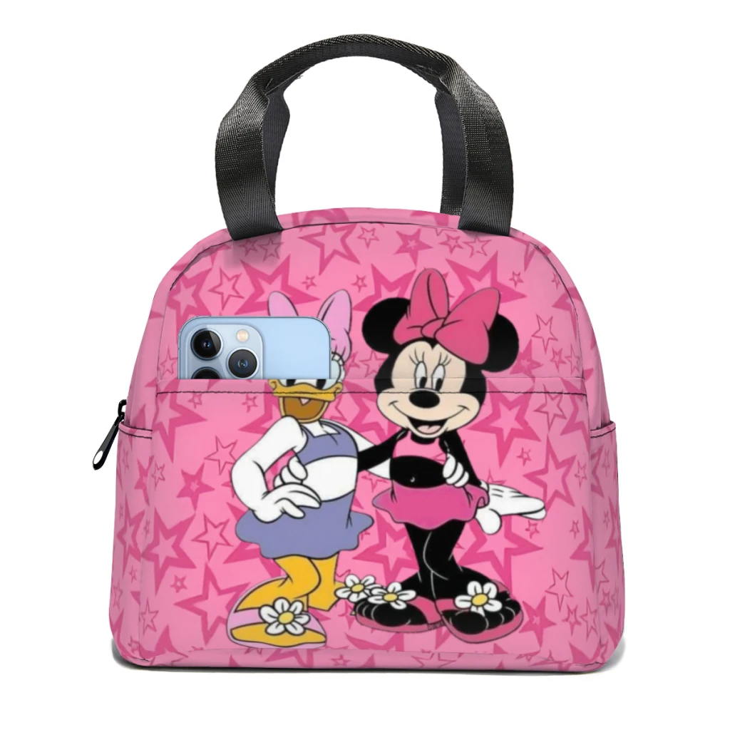 

Mikey Mouse Lunch Box Women Multifunction Cooler Thermal Food Insulated Lunch Bag Kids Portable Picnic Tote Bags