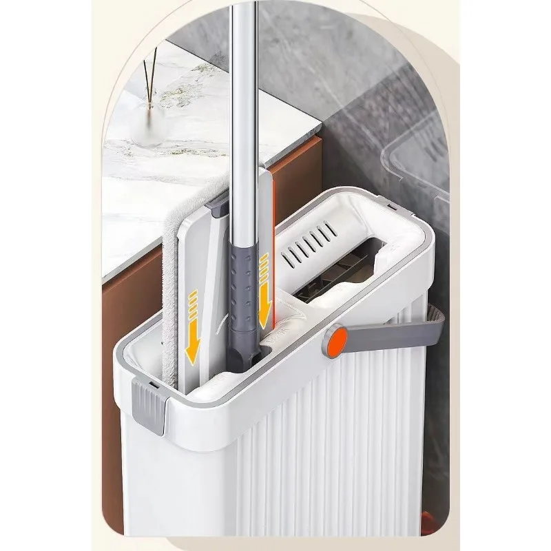 Thickened mop bucket dry and wet separation, mop household mop, hand-washing lazy mop view 6