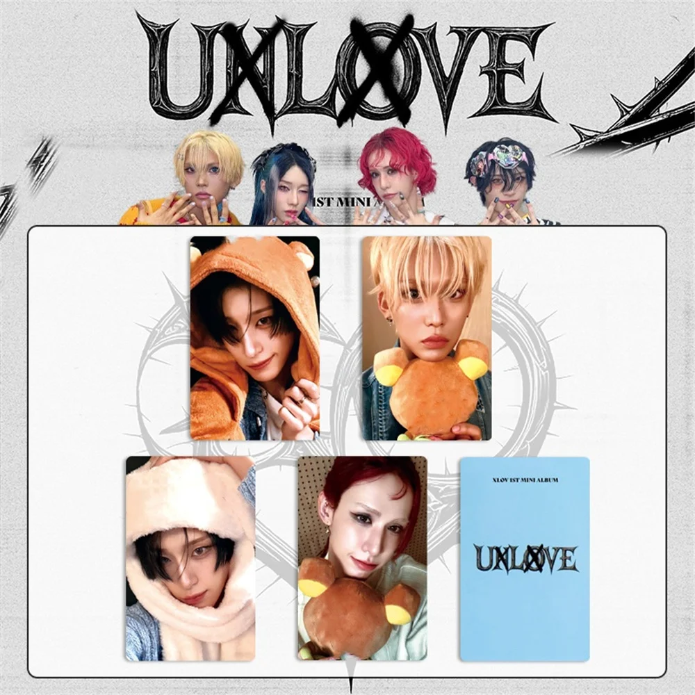 KPOP XLOV New Album UXLXVE Glossy Photocards High Quality Double