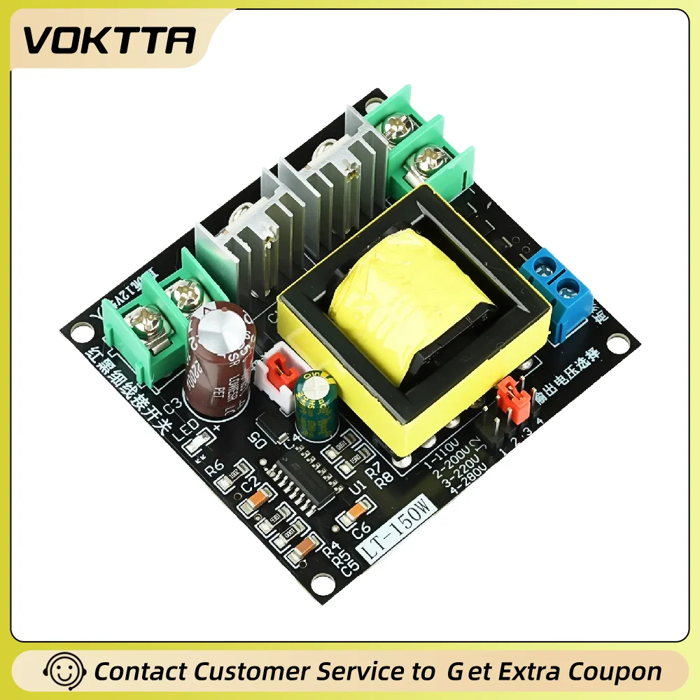 

150W Inverter Boost Converter Transformer Power DC 12V to 220V Inverter Boost Module Board with High Frequency AC Output