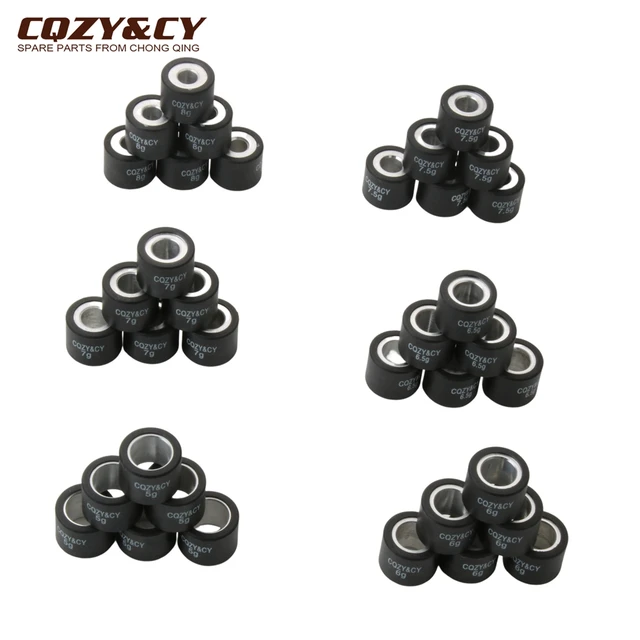 6szt Wariator Racing Roller Obciążniki 5g-8g 19x15.5mm Do Piaggio Diesis Fly Darmowa dostawa 50 Liberty Nrg Mc3 Typhoon 50cc 2T