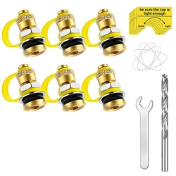 Gás Combustível Pode Vent Caps, 6 Pack Upgrade Kit, Usado para Todo o Gás Pode Tanque de Combustível, Jarro de água Melhora o Fluxo, Durável