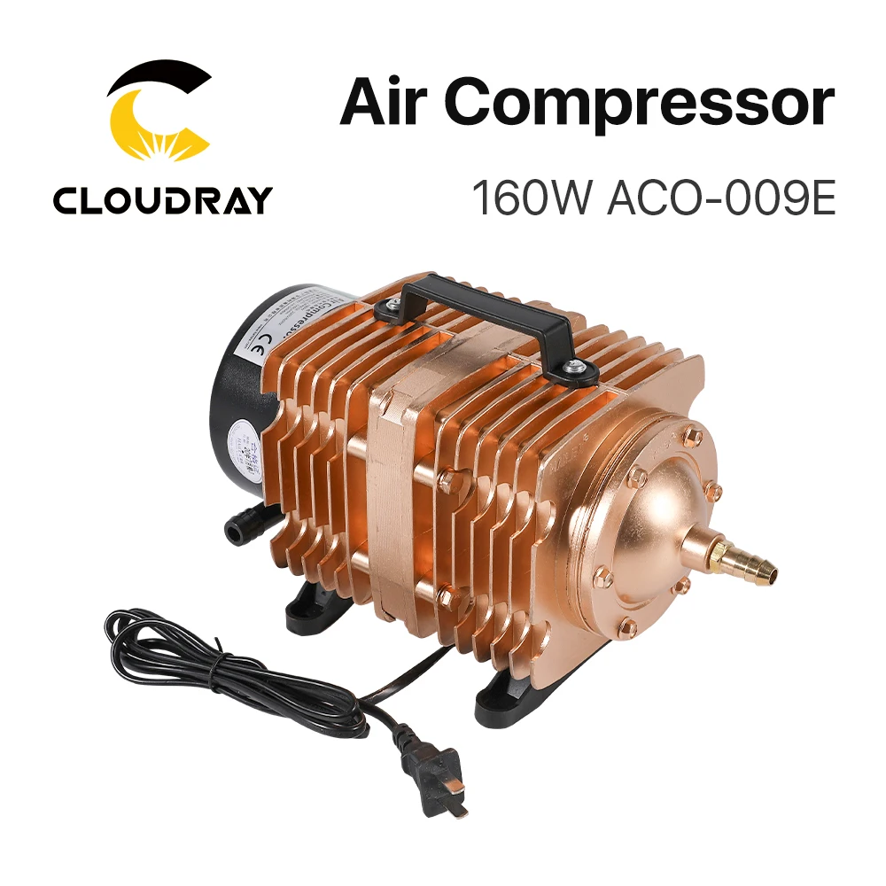 Cloudray 160W sprężarka powietrza elektryczna magnetyczna pompa powietrza do CO2 maszyna do laserowego cięcia i grawerowania ACO-009E