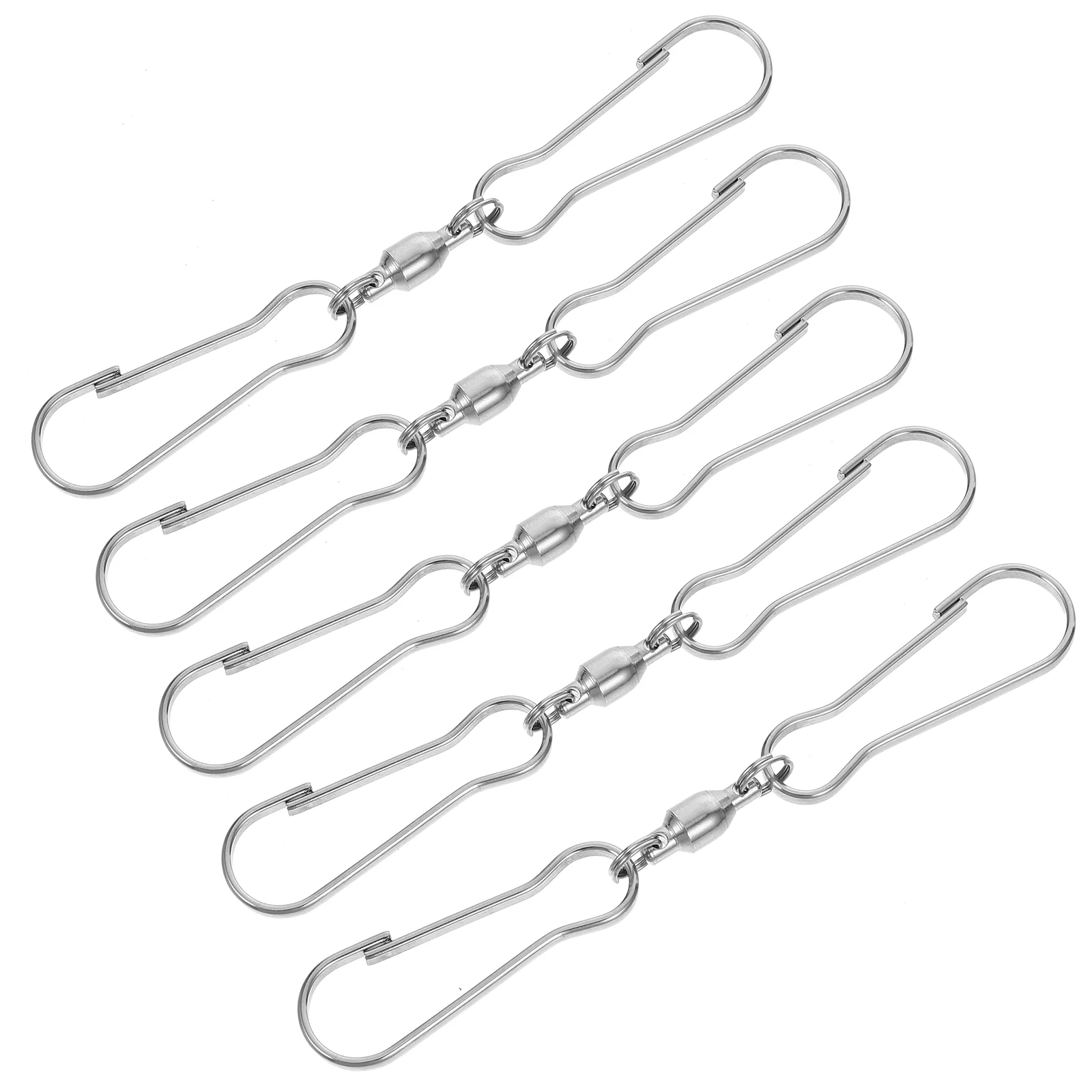 5pcs Rotating Wind Chime Hooks Bra Connector Metal Sewing Closure Tools Clothing Fastening DIY Projects