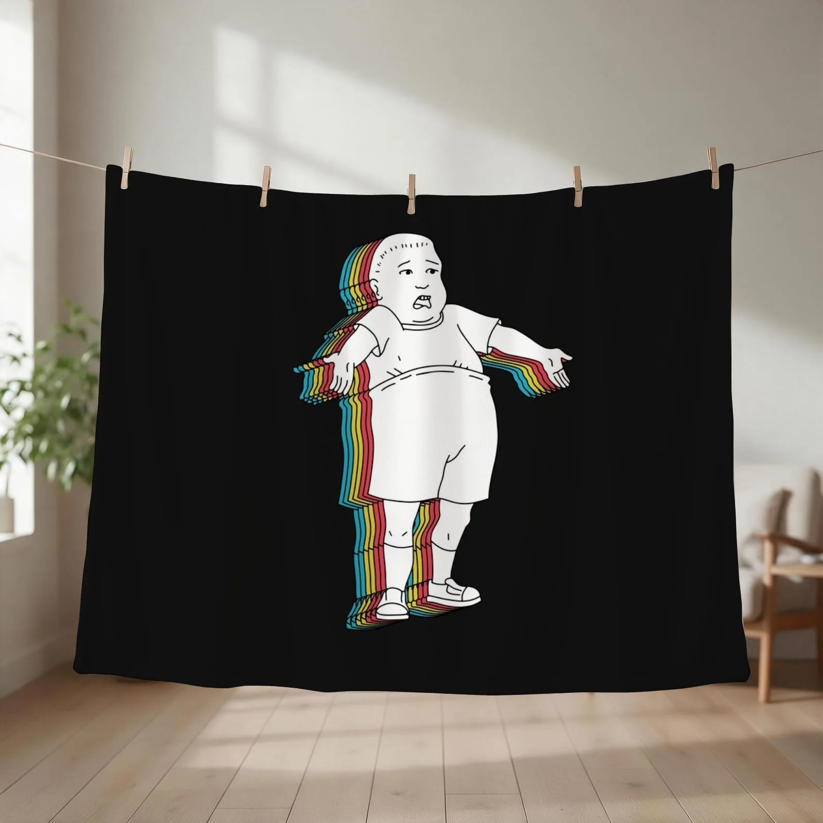 Bobby Hill - What are you talking about? Throw Blanket couch cozy soft plush fuzzy picnic outdoor blanket