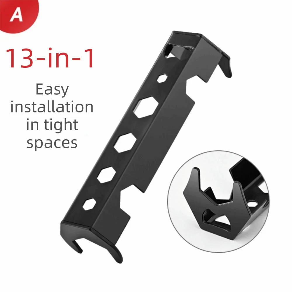 مفتاح ربط صحي متعدد الوظائف ذو نهاية مزدوجة لأرضية الحوض، مفتاح ربط الصنبور، مادة حديدية تفكيكها #4