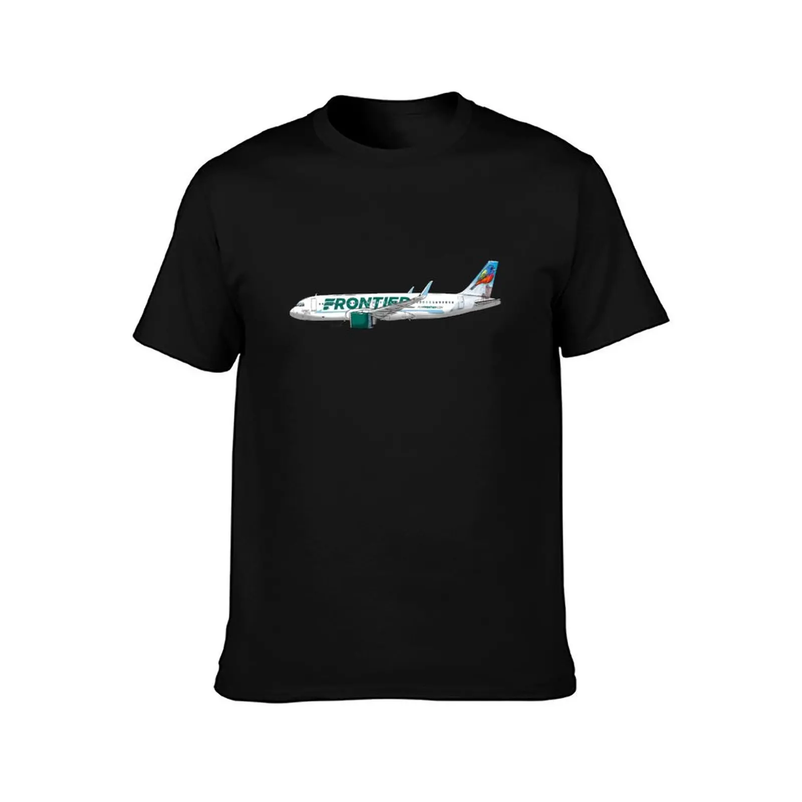 Frontier Airlines Airbus T-Shirt t shirts for man cotton funny T-Shirt