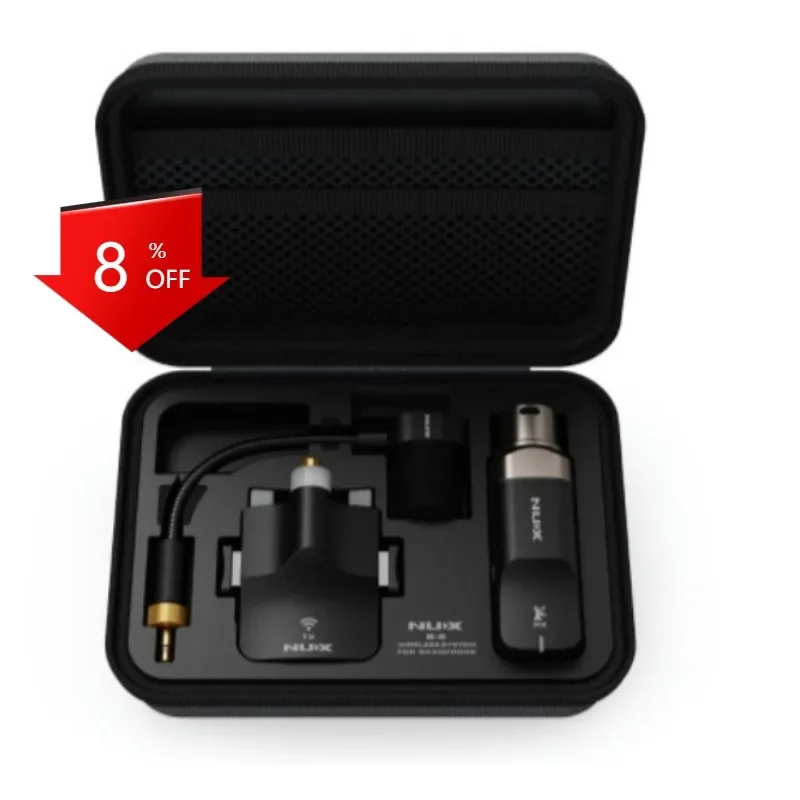 NUX B-6 Wireless Microphone Transmitter, High Resolution, 24-bit, 44.1kHz Audio, 2.4GHz, Wireless Saxophone Microphone