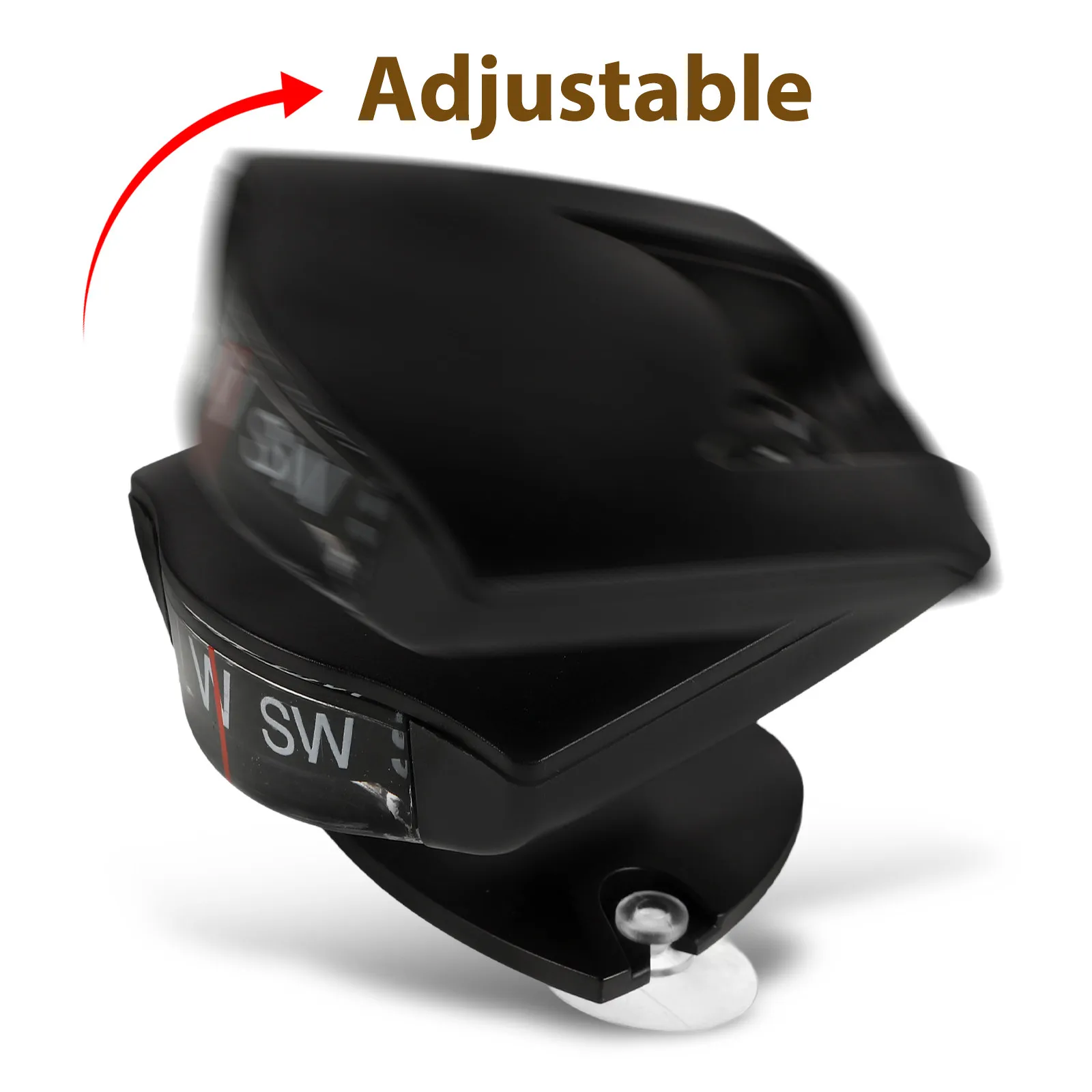 Car Dashboard Auto Compass Inclinometer Compact Size Portable Accurate Direction Vehicle Marine Motorcycle Dash Mount Compass