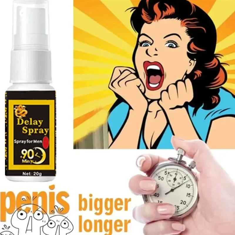 Delay Spray Sex untuk pria 20ml penggunaan eksternal Anti ejakulasi dini tahan lama 60 menit pembesar Penis mainan seks untuk pria