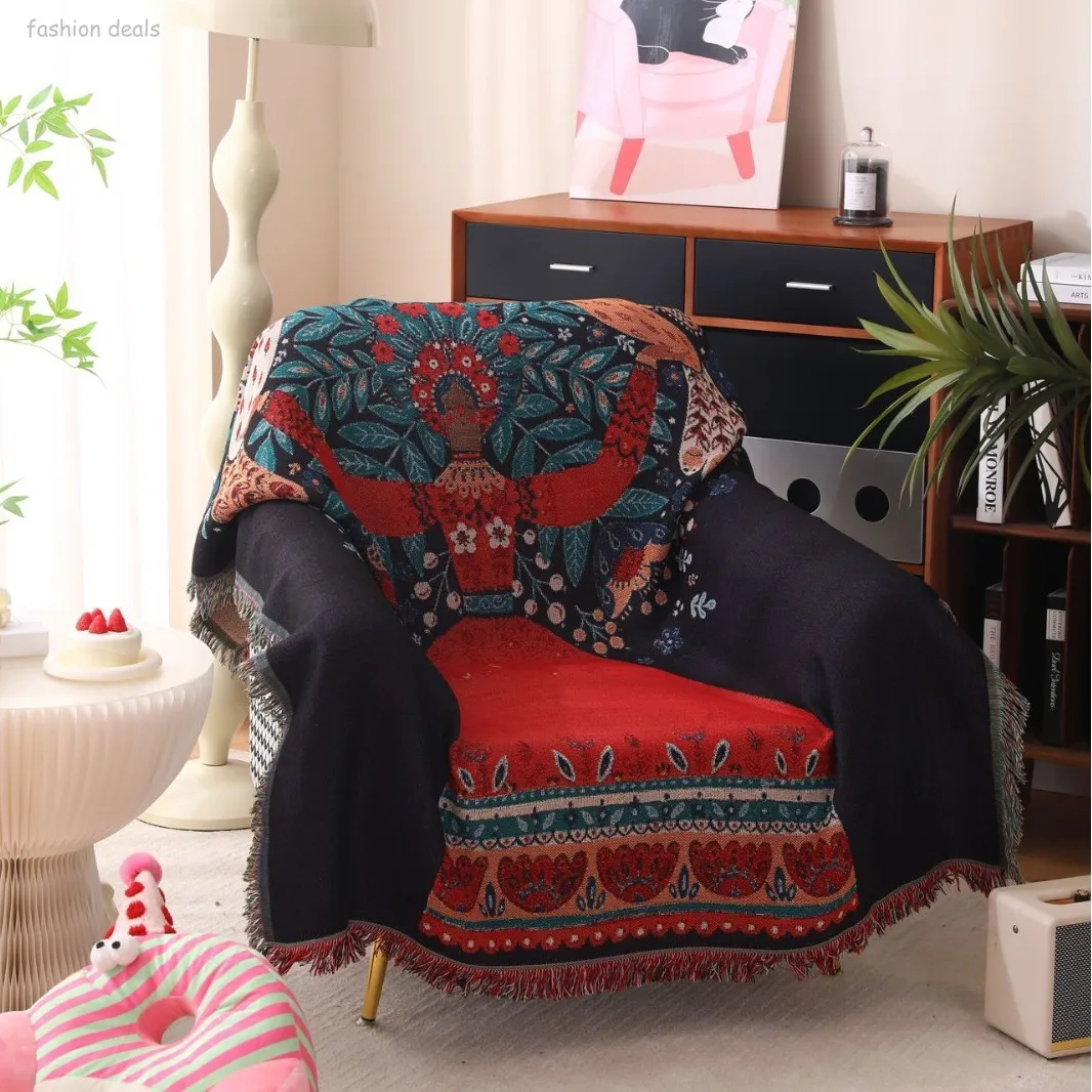 

Bohemian Folk Picnic Blanket Outdoor Mat Camping Rug Portable for Beach Park Travel – Cotton Polyester Mix Sofa Chair Blanket