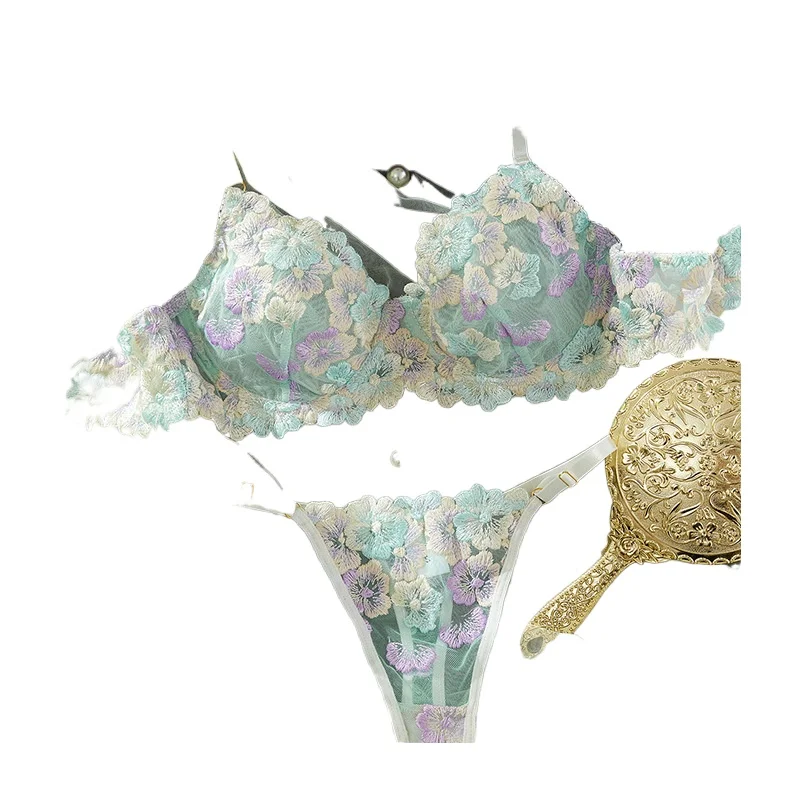 Sexy spodní prádlo s jemnou krajkou a výšivkou, sada kalhotek, intimní zboží, sada pouze pro fanynky. - náhled 6