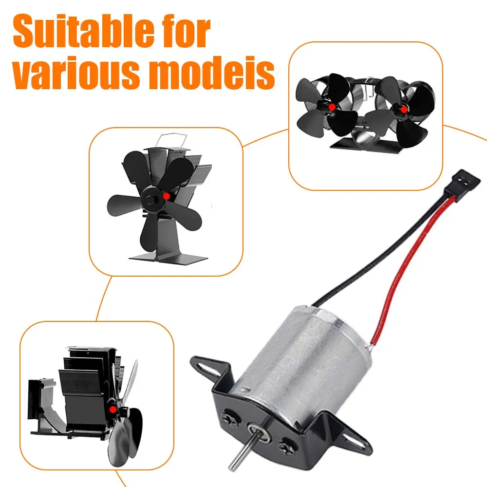 Fireplace Fan Replacement Motor 1500RPM Stove Fan Power Generator Home Heater ReplacementElectric Accessories Repair Parts