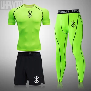 Sportswear Herren -Kompressionsanzug, enge Yoga -Sportsets, Training, Joggen, MMA -Fitnesskleidung, Trainingshosen, geeigneter Anzug, neu 10 Hauptverkäufe China Malhar Kleidung - №10