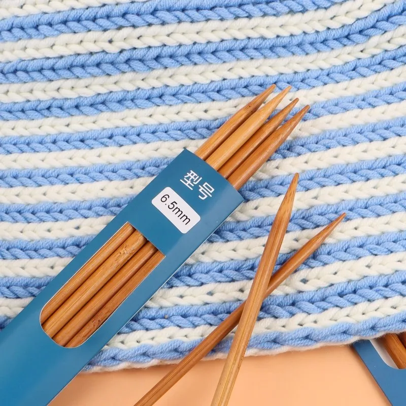 3,0-10,0 mm Stricknadeln, Karbonisierte Bambus-Doppelendstricknadeln, Braune Stricknadeln für Pullover, 36 cm lang – Detail 2