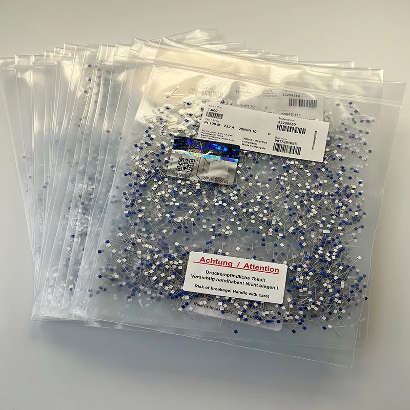 

pt100 100pcs High precision platinum resistor pt100 class A thin-film resistor Heraeus Platinum Resistance Thermometer