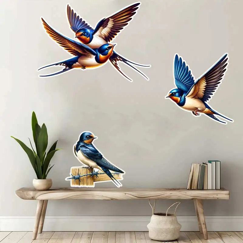 

Swallow bird wild animal Art wall Stickers living room sofa background Decoration home Decoration children's room decals CM78