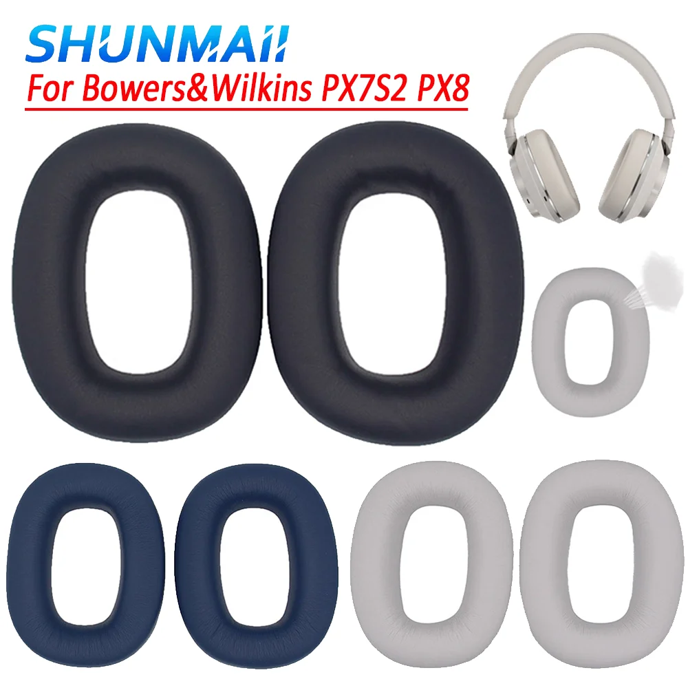 Ear Pads Replacement Headphone Accessories Protein Leather Ear Cushion Earpads Headset Earmuffs for B&W Bowers Wilkins PX7S2 PX8